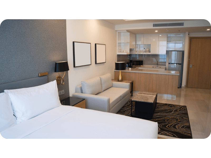 Studio Rooms or Apartments